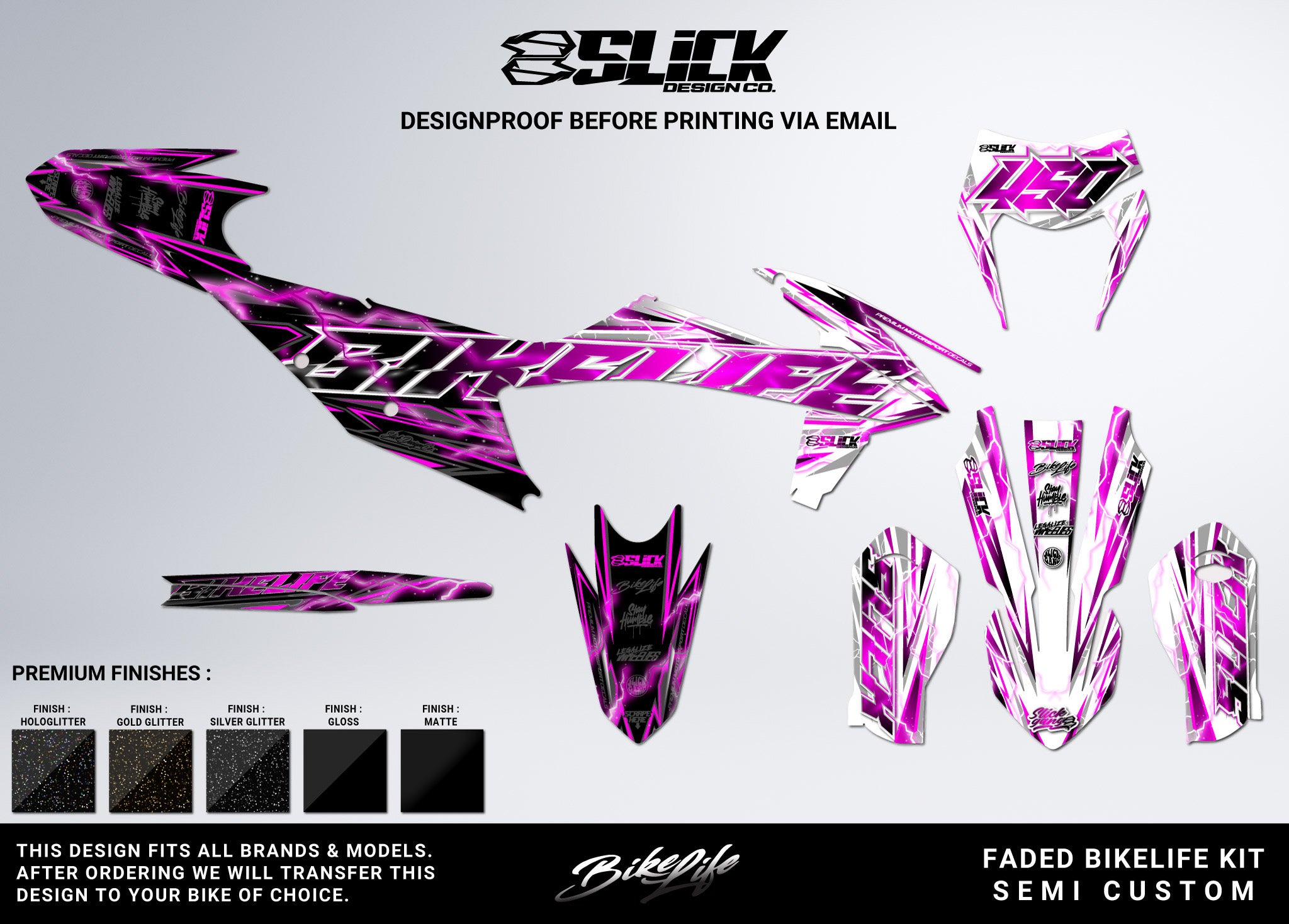 NEW! FADED BIKELIFE - GRAPHICS KIT