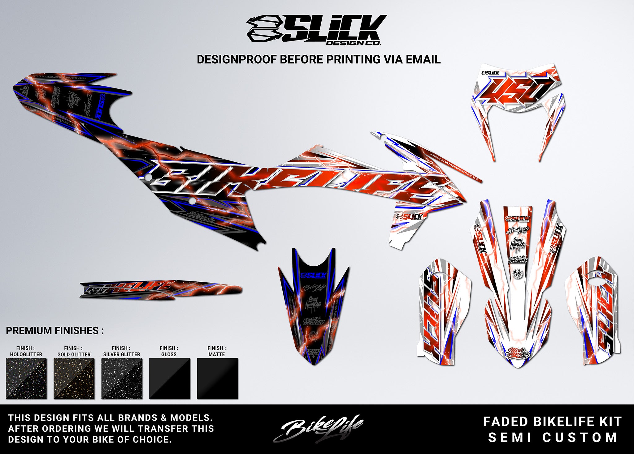 NEW! FADED BIKELIFE - GRAPHICS KIT