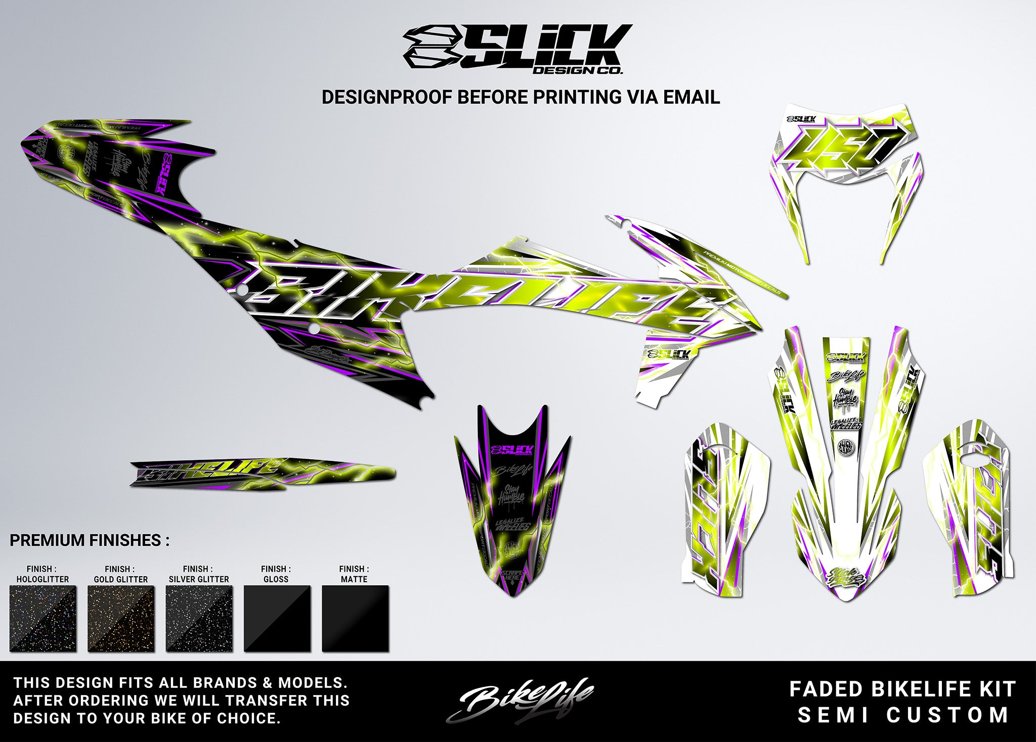 NEW! FADED BIKELIFE - GRAPHICS KIT