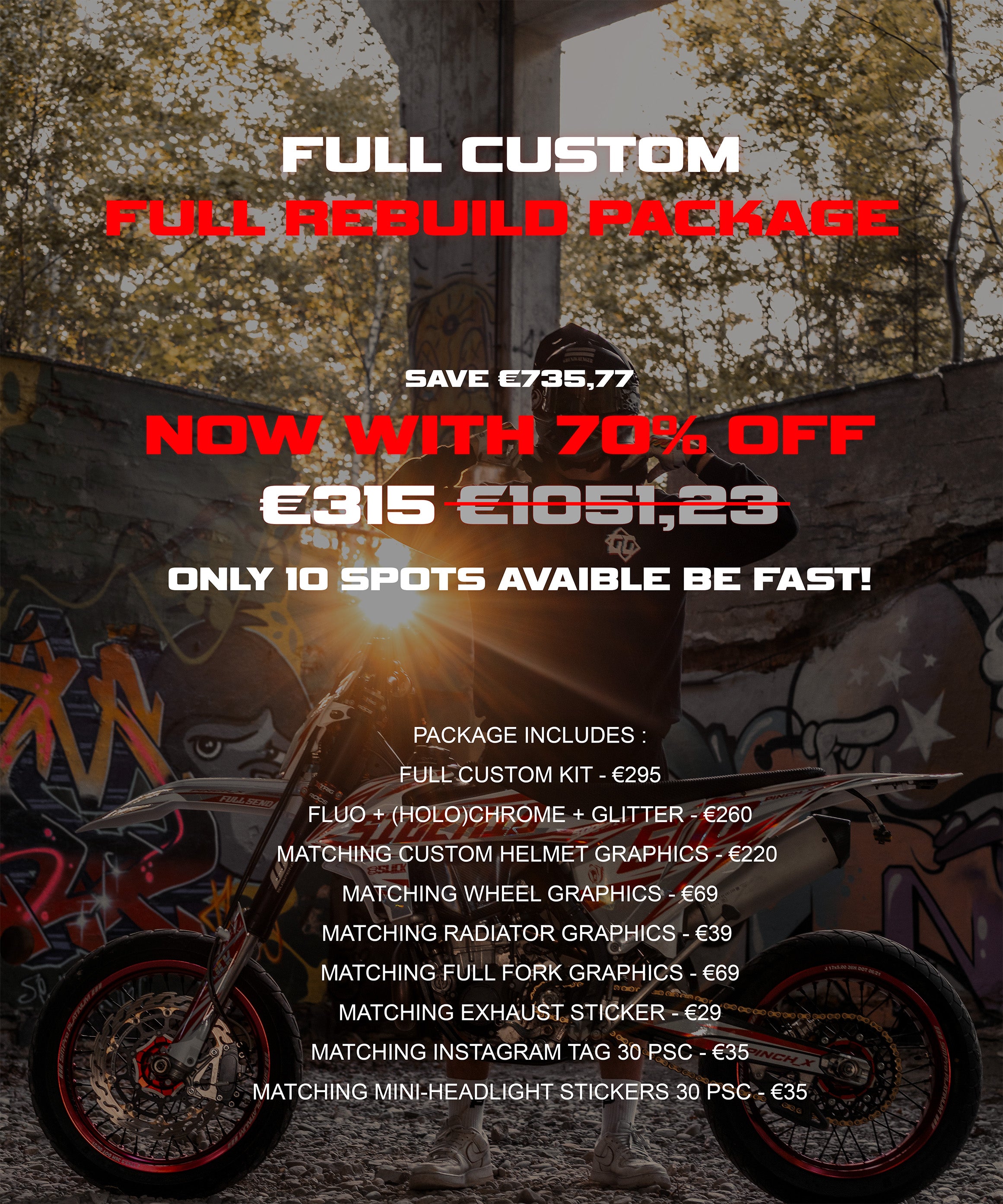 FULL CUSTOM REBUILD PACKAGE 70% OFF