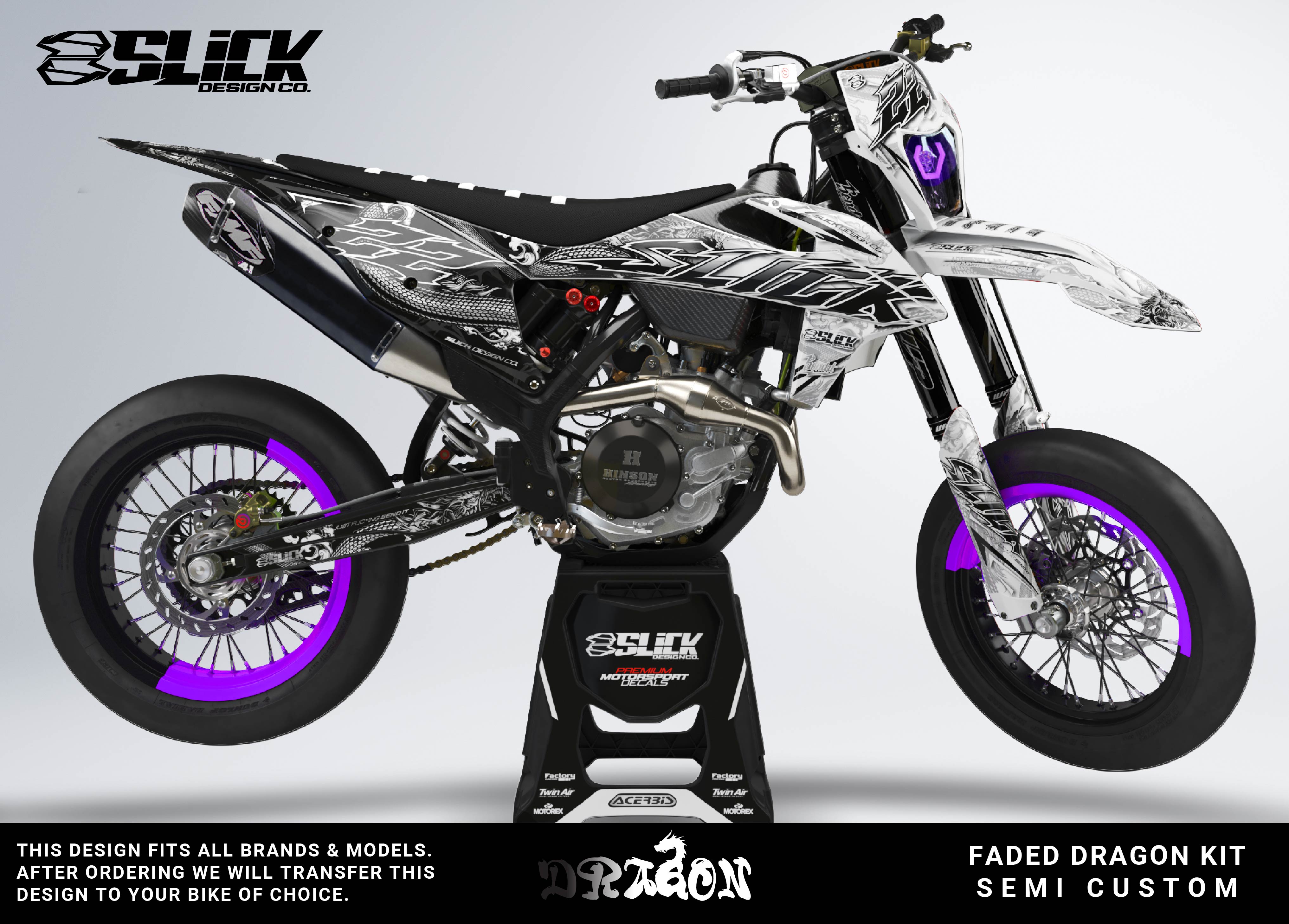 NEW! FADED DRAGON - GRAPHICS KIT