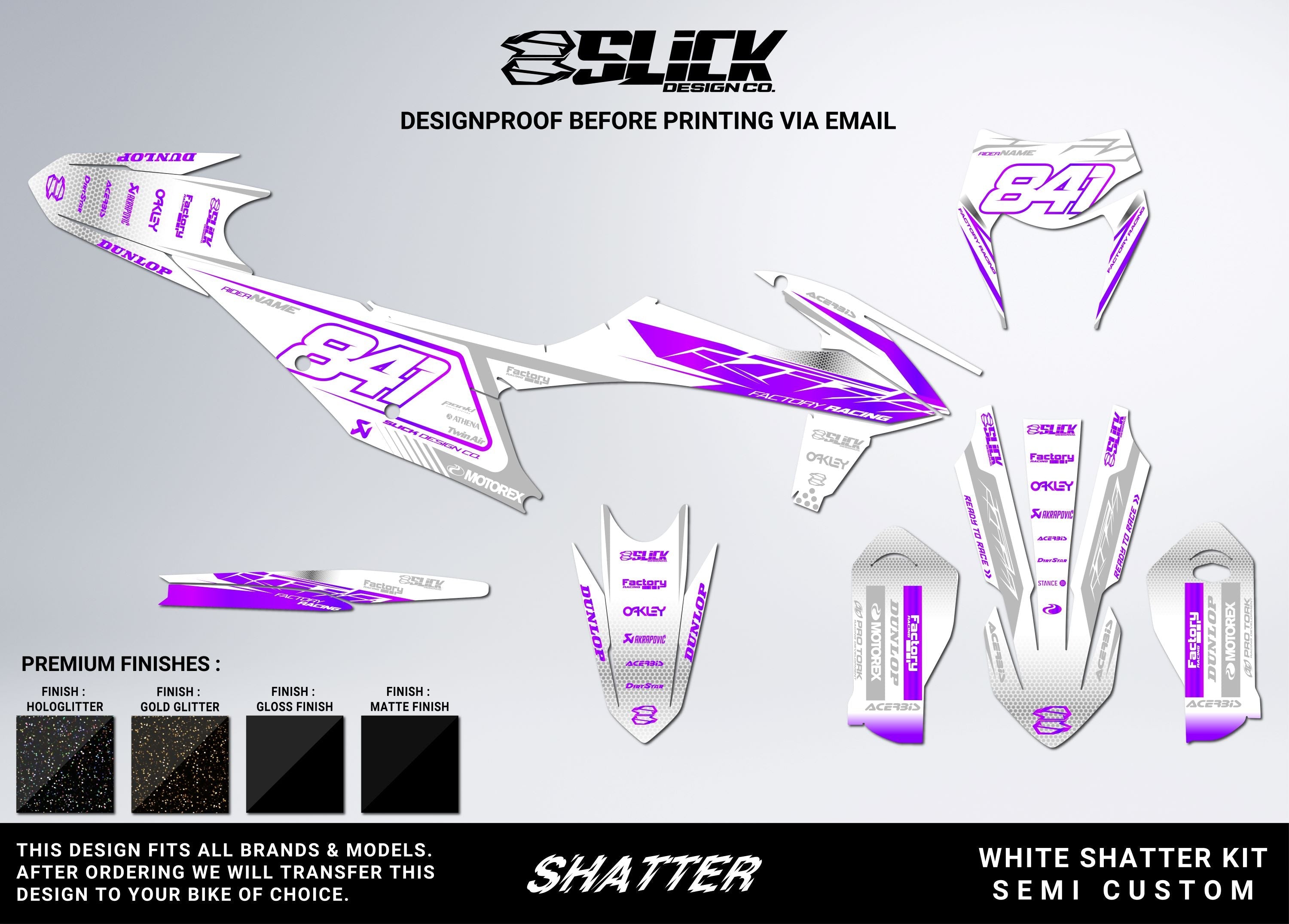 WHITE SHATTER - GRAPHICS KIT