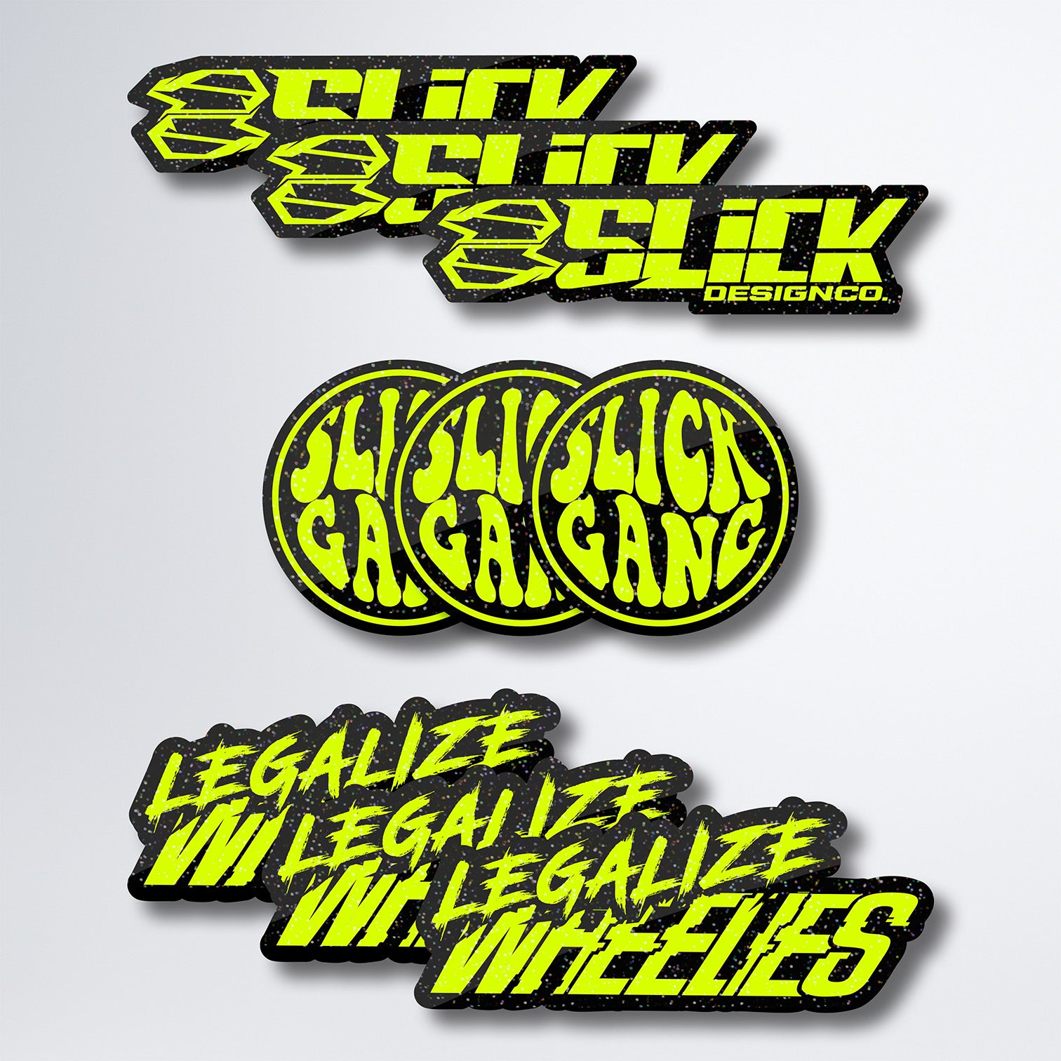 Sticker Bundle Fluo Yellow